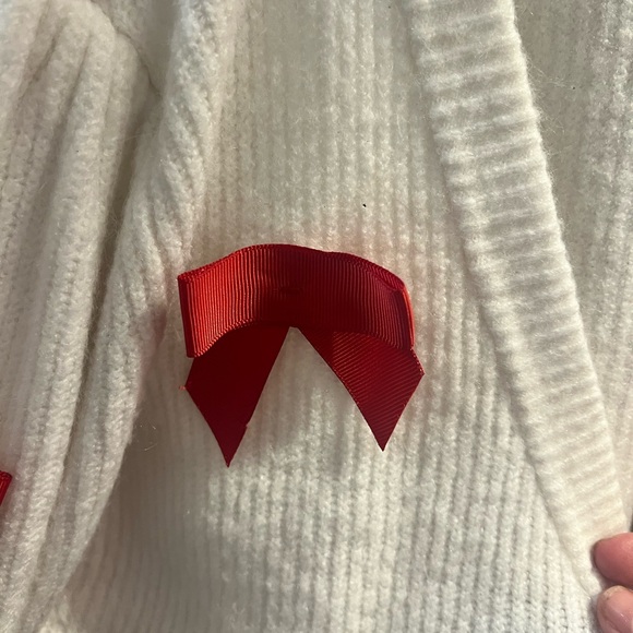 Lilly Pulitzer Zarie Cardigan with Red Bows sz L - Picture 4 of 7